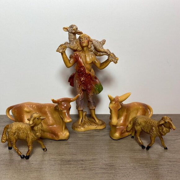 Vintage Plastic Nativity Scene Figures – Mid-Century Christmas Manger Decor - Picture 9 of 9